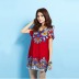 summer new style large size dress crystal hemp cashew flower dress wholesale NSDF814