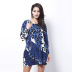 summer new style large size dress crystal hemp cashew flower dress wholesale NSDF814