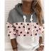 autumn and winter new fashion hooded stitching printed sweater NSYF840