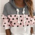 autumn and winter new fashion hooded stitching printed sweater NSYF840