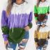 new women s loose tie-dye printing hooded long-sleeved sweater NSYF847