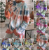 autumn and winter new long-sleeved women s round neck casual loose tie-dye sweater  NSYF849