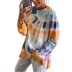 autumn and winter new long-sleeved women s round neck casual loose tie-dye sweater  NSYF849