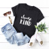 hot letter printing comfortable large size short-sleeved T-shirt NSSN867