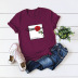 hot letter rose print comfortable short-sleeved T-shirt NSSN873
