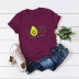 hot avocado print plus size short-sleeved T-shirt for women NSSN887