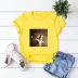 hot casual funny cat short-sleeved T-shirt for women NSSN897