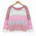 New Autumn And Winter Round Neck Long Sleeve Pullover Color Block Sweater Top NSYF850