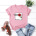 Hot Letter Rose Print Comfortable Short-sleeved T-shirt NSSN873