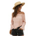 women s spring and summer new one-shoulder long-sleeved top T-shirt  NSKA1030