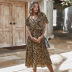 fashion women s leopard print dress stand-alone summer dress NSKA1049