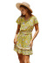 women s bohemian style elegant dress spring and summer cotton and linen floral skirt NSKA1060