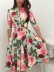 hot selling fashion zipper printing five-point sleeve dress  NSYF1068
