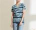 Korean Long-Sleeved loose Striped Knit Top Bottoming Shirt NSYF1080
