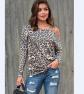 New Ladies Fashion Leopard Print Strapless Bottoming Shirt Top T-shirt NSYF1081