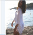 Venta caliente nuevo estilo playa bikini encaje blusa blanca falda irregular NSYF1082