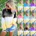 Sweater Rainbow Gradient Print Long-Sleeved T-Shirt Top Sweater NSYF1090