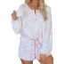 autumn new ladies home wear two-piece tie-dye printing long-sleeved pajamas NSYF1093