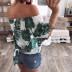 fashion new printed one-shoulder top T-shirt  NSYF1105