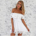 summer new women s lace one-word strapless dress NSYF1113
