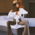 pantalones de chándal con estampado de leopardo para mujer NSYF1152