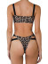 Hot selling ladies split swimsuit sexy leopard print bikini gather bikini  NSDA1207