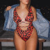 new one-piece bikini leopard print hollow strap swimsuit NSDA1275