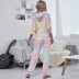  round neck dyed tie sweater long sleeve casual fashion trousers home fashion casual suit NSDF1290