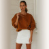 deportes y ocio suéter para mujer manga larga cuello redondo ropa suelta para mujer NSDF1307