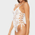 hot sale women s stretch lace one-piece black one-piece swimsuit beach style NSDF1313
