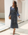 nuevo vestido de moda elegante de manga larga de primavera y verano para mujer NSKA1341