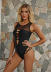 Hot selling fashion sleeveless mesh  one-piece swimsuit wholesale NSZO1348