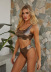 Bikini atractivo rayado del color sólido de la moda vendedora caliente NSZO1364