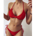 traje de baño estilo caliente correa ajustable pliegue sexy damas dividida bikini NSZO1379