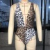 Traje de baño de leopardo de las señoras atractivas del bikini de una pieza del nuevo estilo caliente NSZO1392