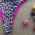 hot sale split stitching sexy gathered triangle leopard bikini NSZO1400