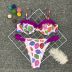 traje de baño atractivo del triángulo de la impresión dividida del bikini del bolso duro de las señoras calientes de la venta NSZO1413
