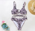 las señoras vendedoras calientes dividen el bikini hueco de las correas atractivas del leopardo NSZO1422