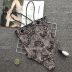 Hot Selling Hot Women s Siamese Hollow Retro Printed Mesh Bikini Swimsuit NSZO1425
