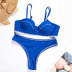 hot style ladies solid color split gather bikini triangle swimwear NSZO1428