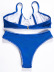 hot style ladies solid color split gather bikini triangle swimwear NSZO1428