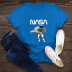 comfortable short-sleeved T-shirt dark nasa space series NSSN1448