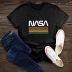 comfortable short-sleeved T-shirt dark nasa space series NSSN1450