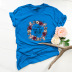 wreath letters comfortable short-sleeved T-shirt NSSN1459