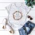 wreath letters comfortable short-sleeved T-shirt NSSN1471