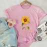 Sunflower Flowers Comfortable Short-sleeved T-shirt NSSN1473