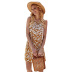  Floral Dress Halter Sling V-neck Women s Skirt  NSDF1491