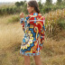 falda de la camisa de las mujeres étnicas impresas vendedoras calientes del vendaje NSDF1493