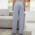 summer new elastic high waist split mopping pants wide leg pants trousers  NSDF1522