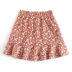 summer new holiday style floral skirt skirt fungus lotus leaf beach chiffon skirt NSDF1523